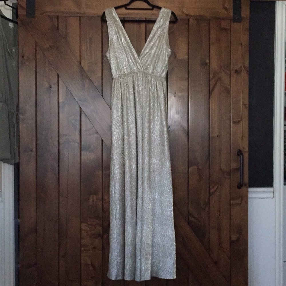 Lulus All That Shimmers is Gold maxi